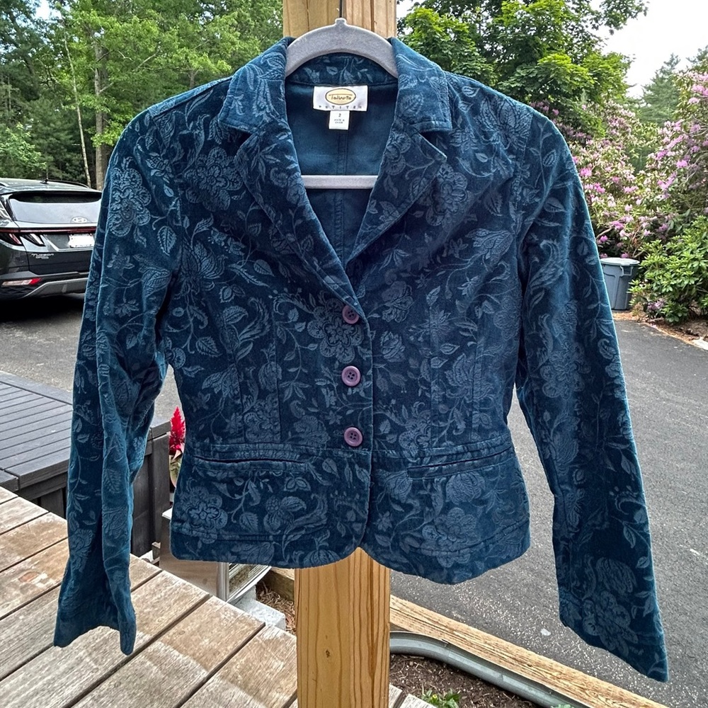 Talbots Blue Suede Jacket